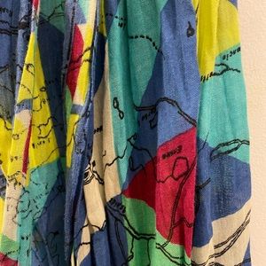 Roots Algonquin Park Printed Scarf. Multicoloured.